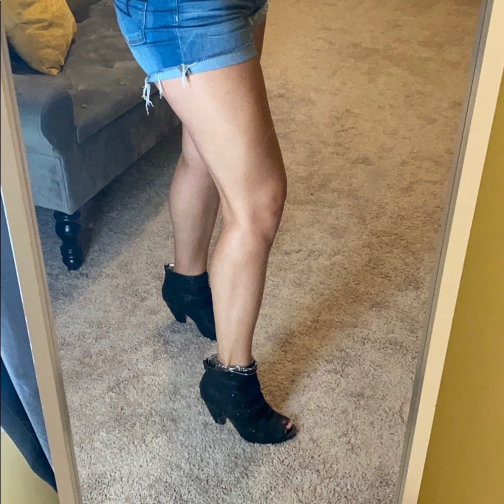 Seychelles Peep Toe Black Booties
